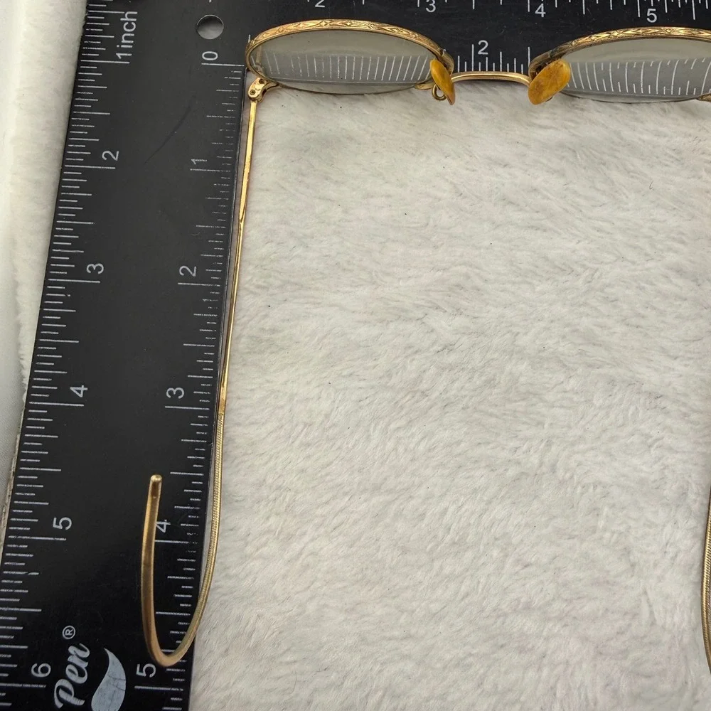 Vintage ArtCraft Eyeglasses Gold Filled Round Engraved Ful-Vue Frames